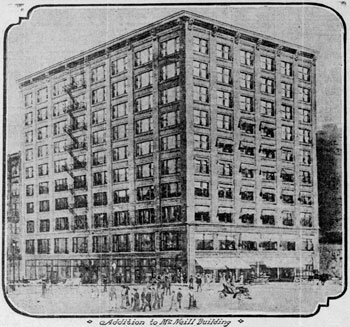 Drawing of 1911 Addition to McNeill Building
from The Chicago Sunday Tribune56