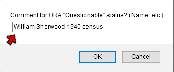 Status dialog