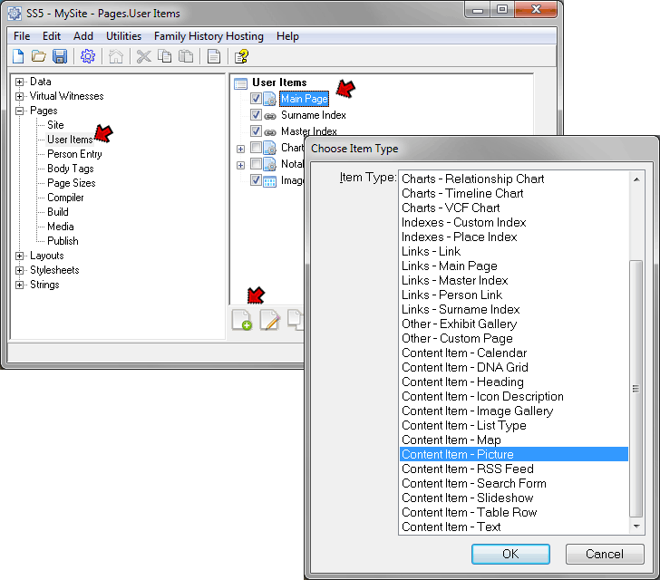 Adding Content Item