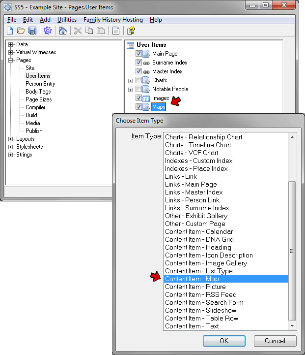 Map User Item