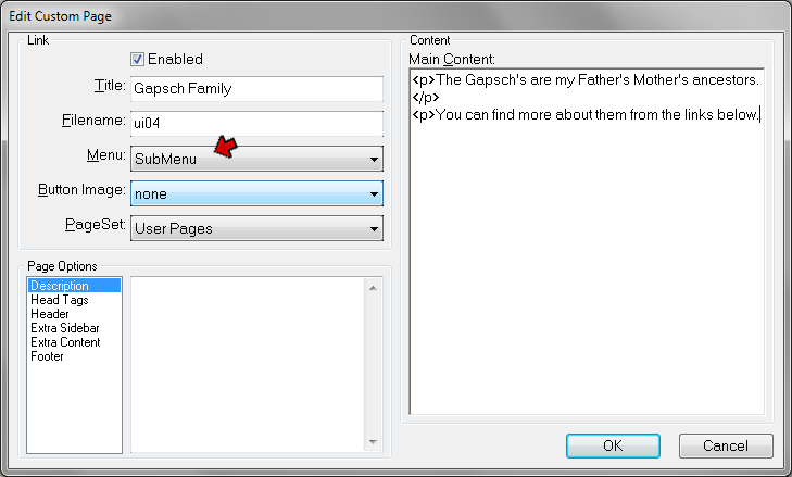 Adding Sub-menus