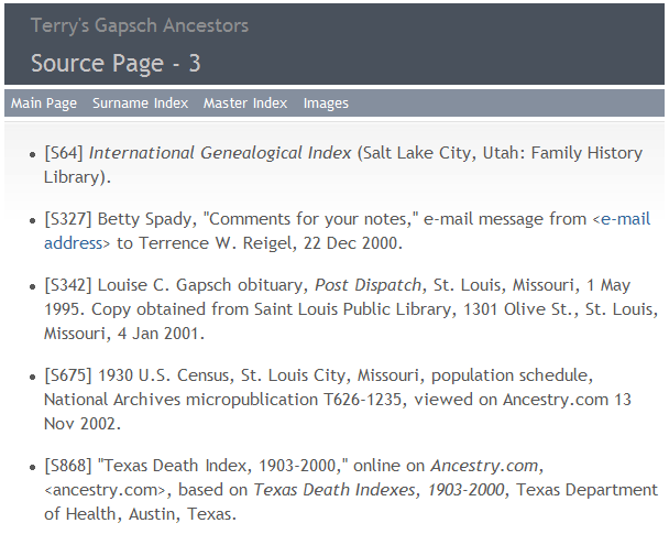 Source Pages