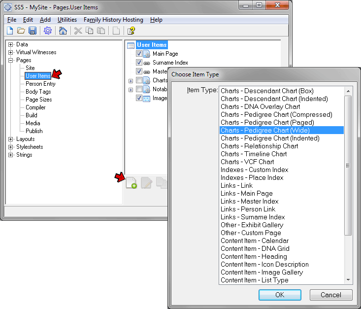 Creating User Items
