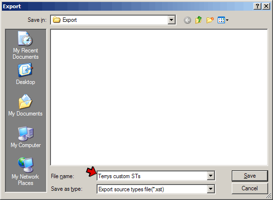 Export screen