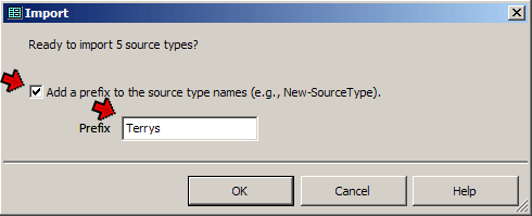 Import screen
