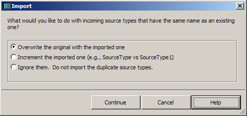 Import duplicates screen