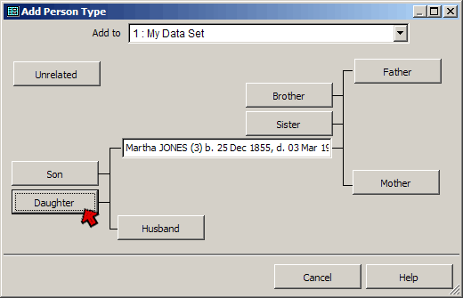 Add Person Type screen