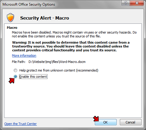 Macro Screen