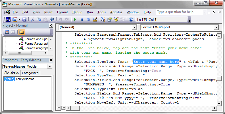 Visual Basic Editor