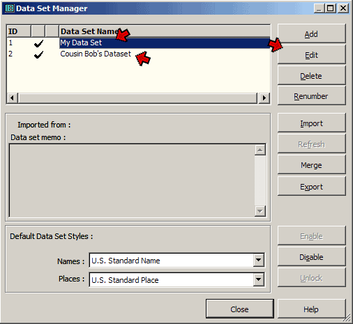 Data Set Manager