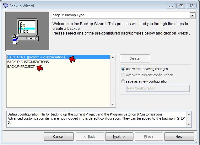 Backup - Step 1