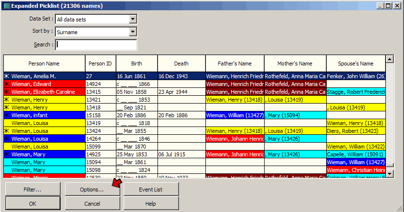 Expanded Picklist with columns